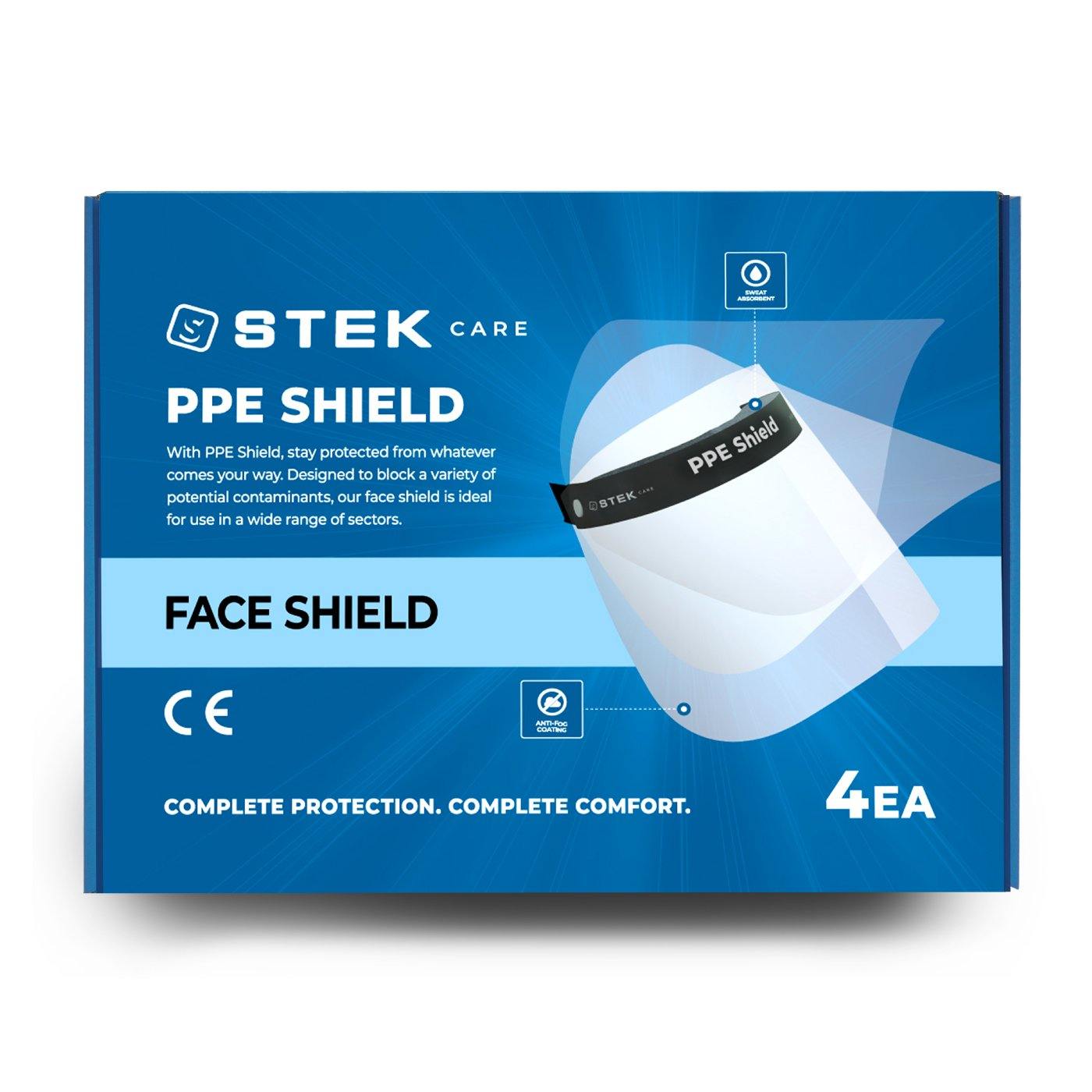 PPE Shield Face Protection Clear 40EA - stekcare