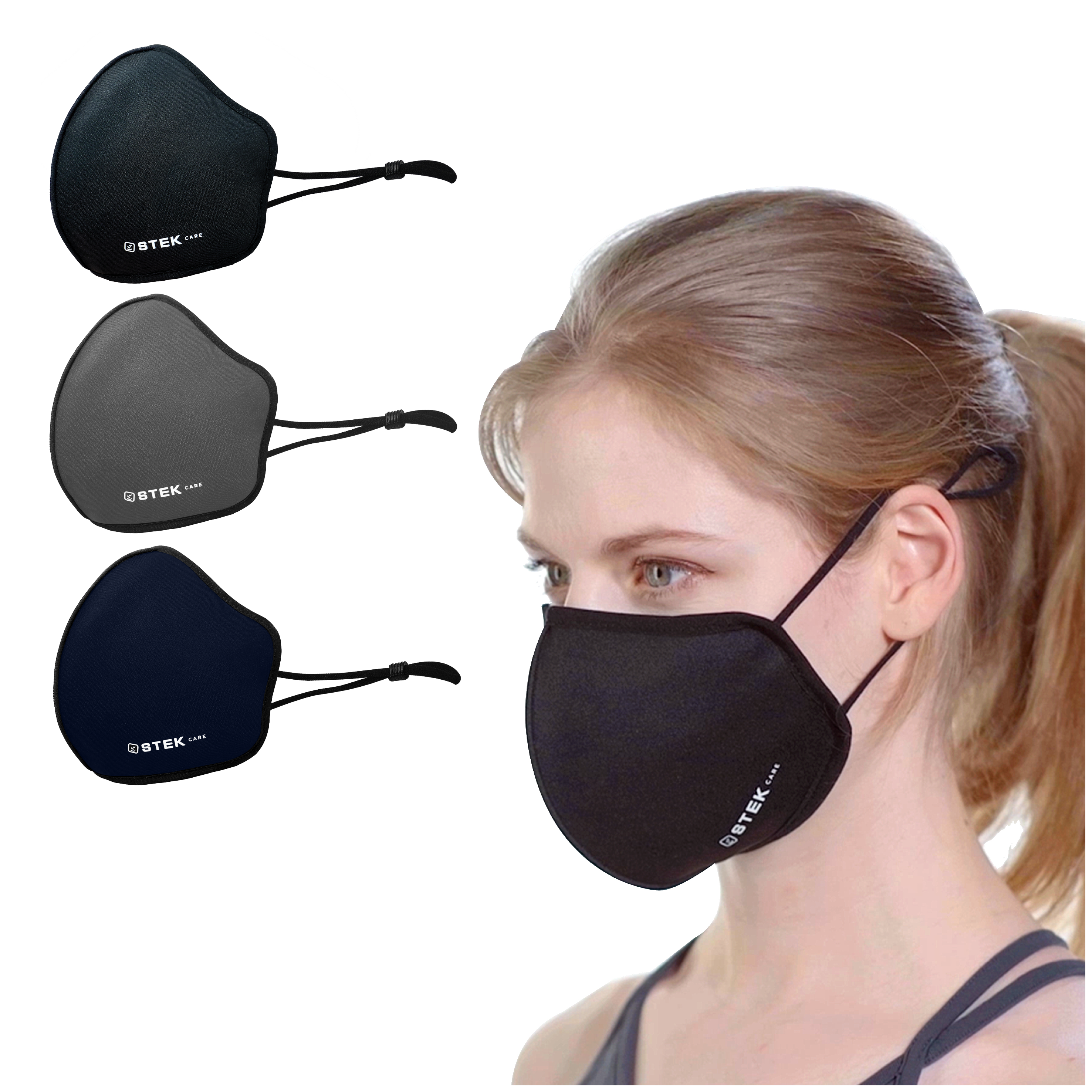 [4 Pack] Active Comfort Adult Mask 8EA - stekcare