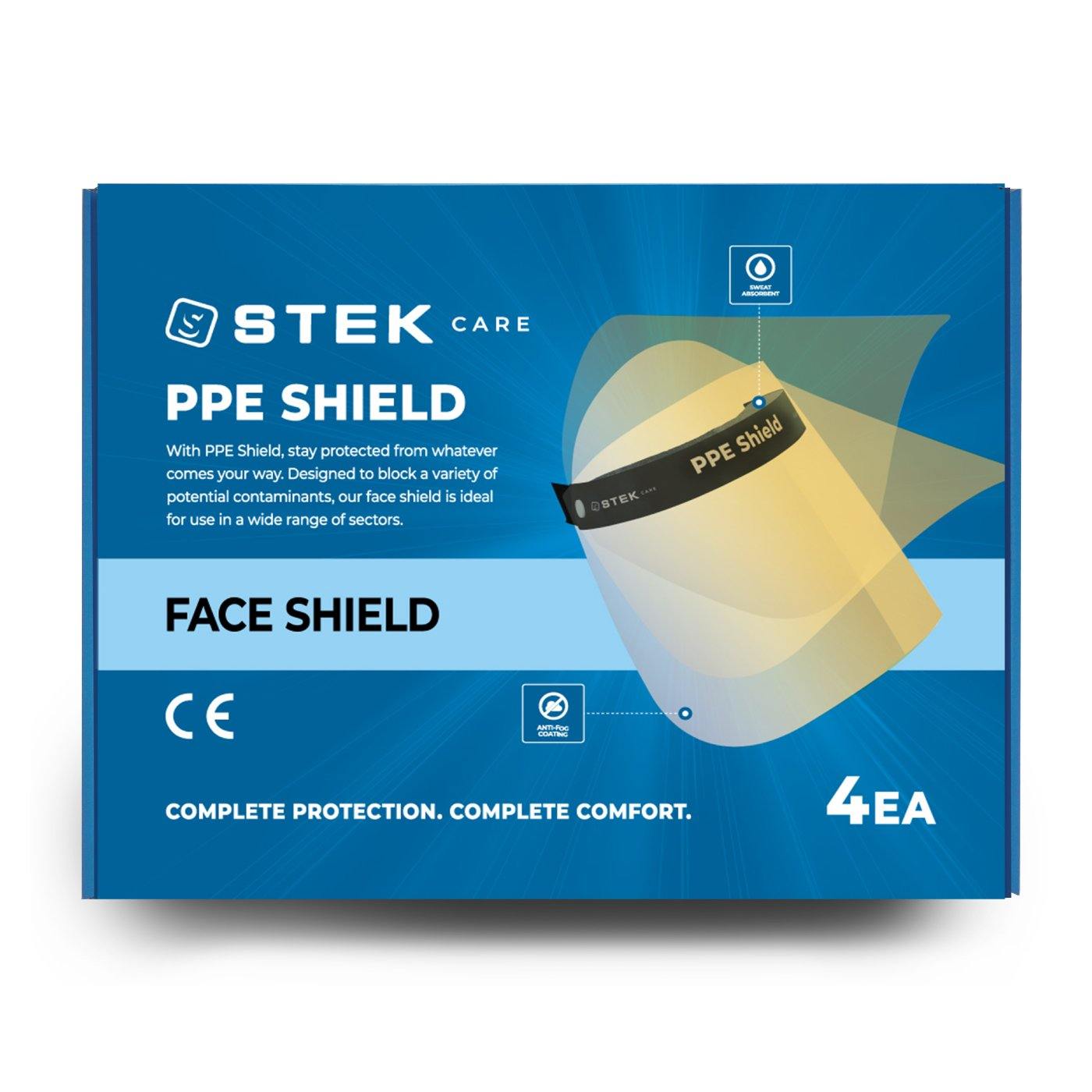 [Free Shipping] 1month Reusable  Face Protection Safety Shield Blue light cut 40EA - stekcare